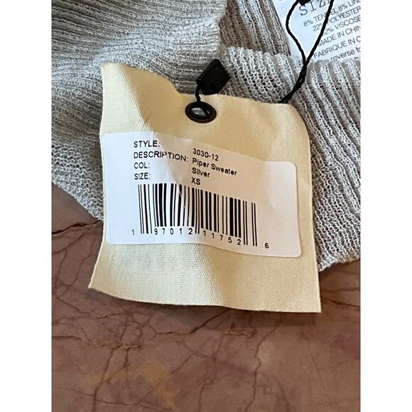 SER.O.YA Piper Sweater in Silver XSmall New Womens Turtleneck Knit Top - Picture 9 of 16